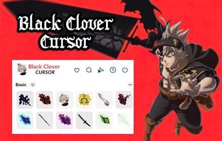 Black Clover Cursor – Custom Anime Cursor for Chrome