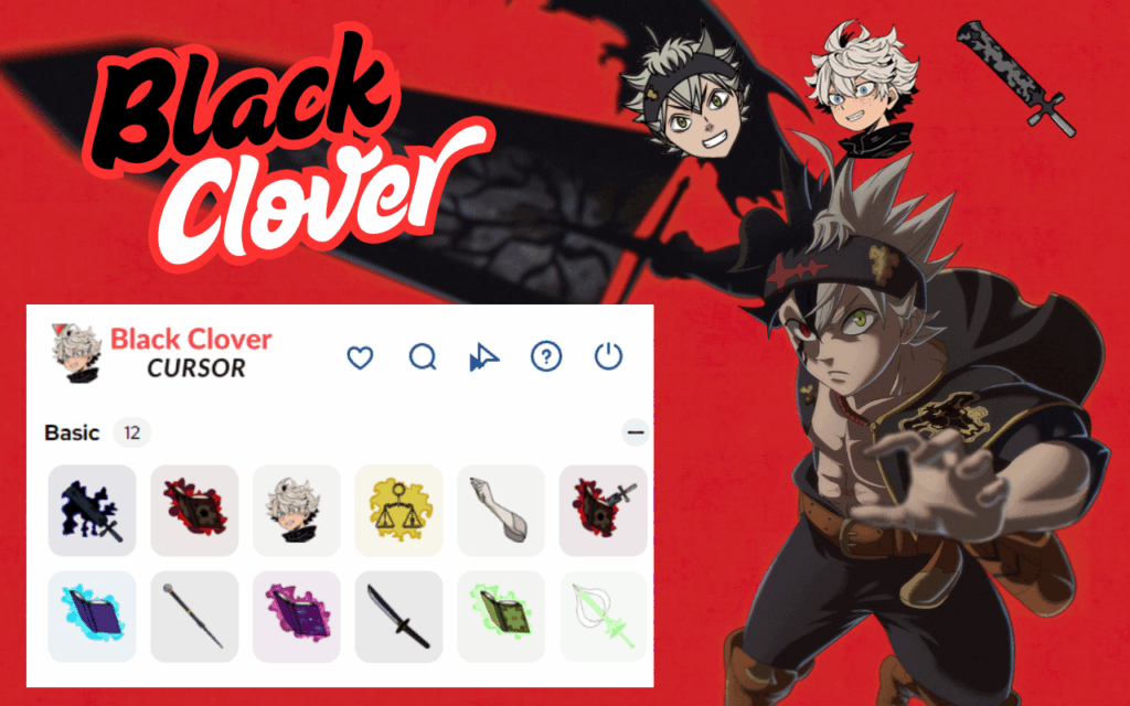 Black Clover Cursor – Custom Anime Cursor for Chrome