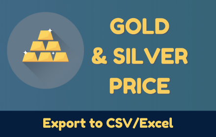 Gold & Silver price – Export to CSV/Excel