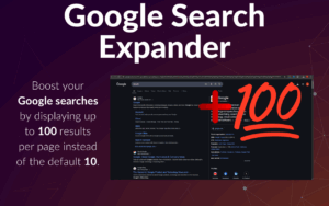 Google Search Expander: See 100 Results Per Page