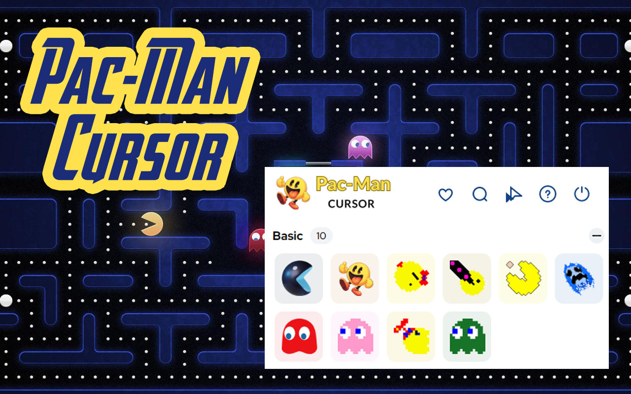 Pac-Man Cursor – Custom Retro Cursor for Chrome - Tab Plugins