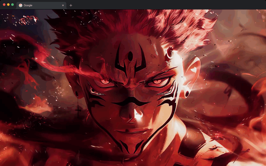 Ryomen Sukuna Sorcerer Live Wallpaper – Jujutsu Kaisen New Tab