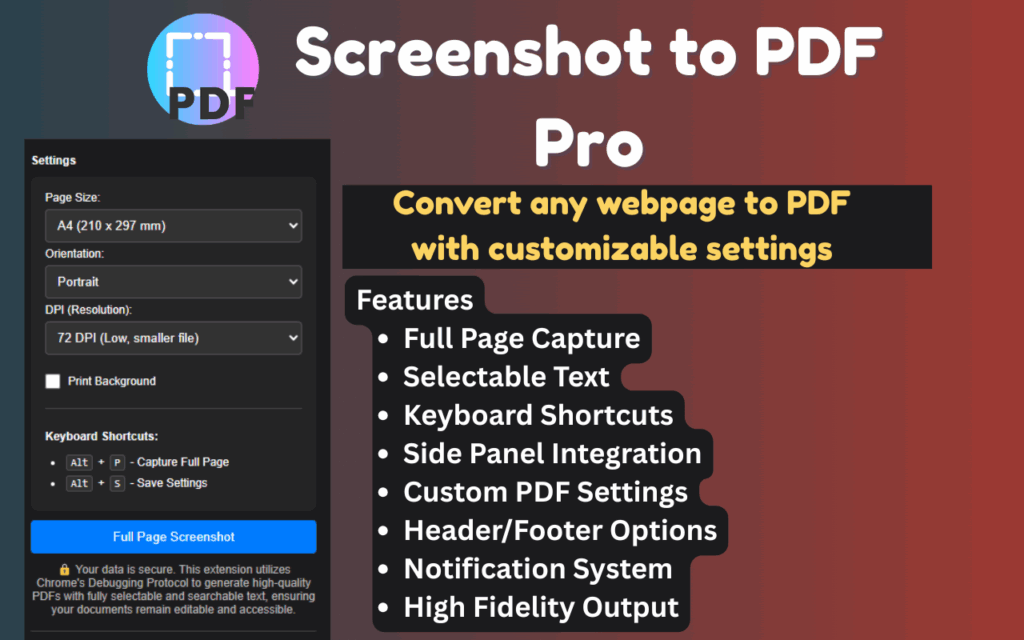 Screenshot to PDF Pro – Full Page Converter