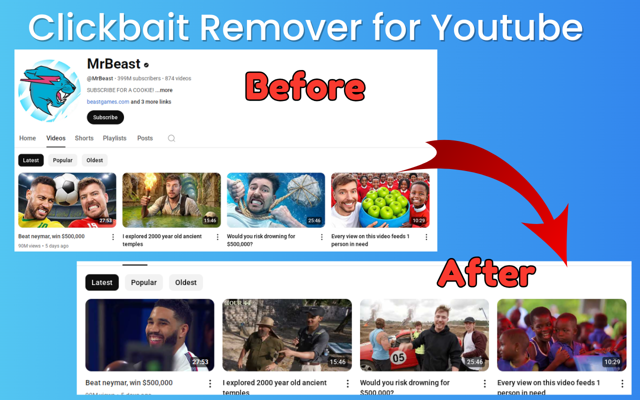YouTube Clickbait Remover