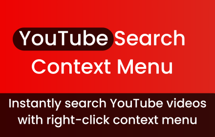 YouTube Quick Search Context Menu Tool