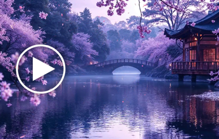 Purple Sakura Live Wallpaper
